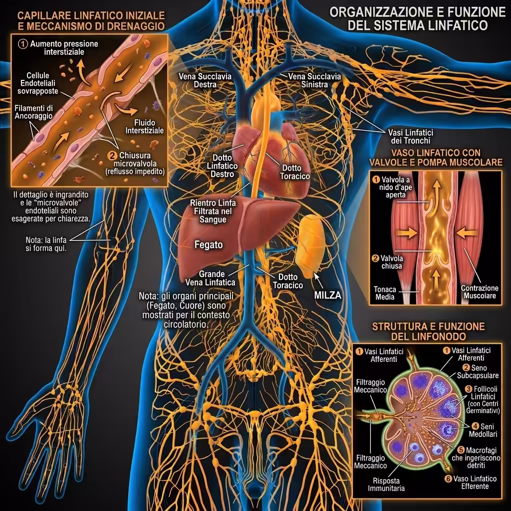 Schema completo del Sistema Linfatico